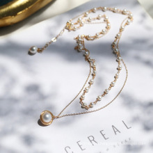 Fashion Simple Double Layer Pearl Necklace Jewelry
